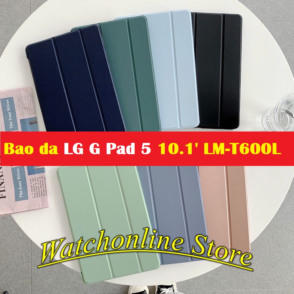 Bao da từ tính chống dấu vân tay LG G Pad 5 10.1 FHD LM-T600L Cover đóng mở màn hình tự động