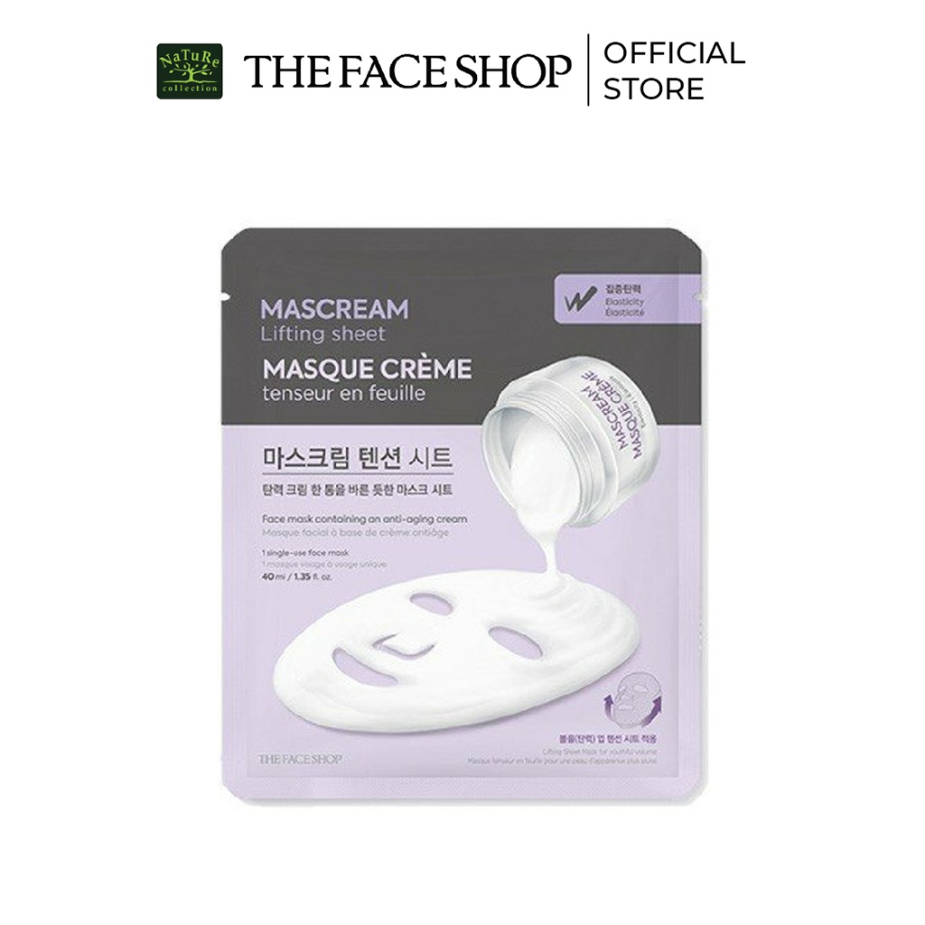 Mặt Nạ Làm Săn Chắc Da THEFACESHOP Deeply Firming Mascream Lifting Sheet Mask 40ml