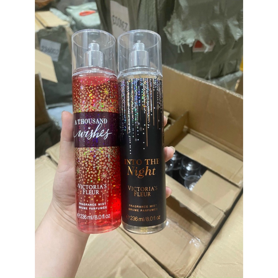 Xịt Thơm Body Mist Victoria's Fleur, Cho cả Nam và Nữ, Mùi Lưu Hương Lâu Ngọt Ngào Tươi Mát 236ml