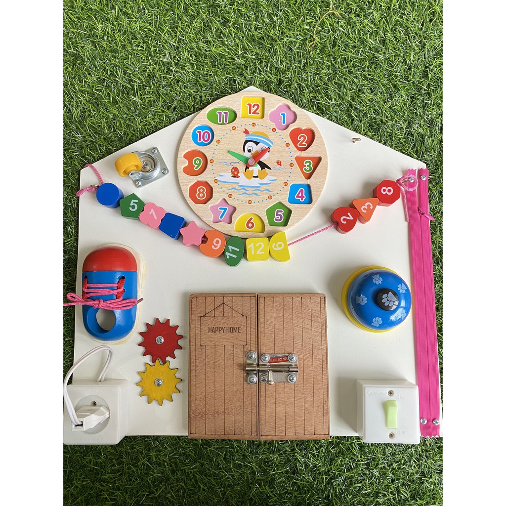 Bảng Bận Rộn Bằng Gỗ Benrikids Cho Bé Phát Triển Trí Não Và Các Kỹ Năng Cơ Bản_Có Phân Loại