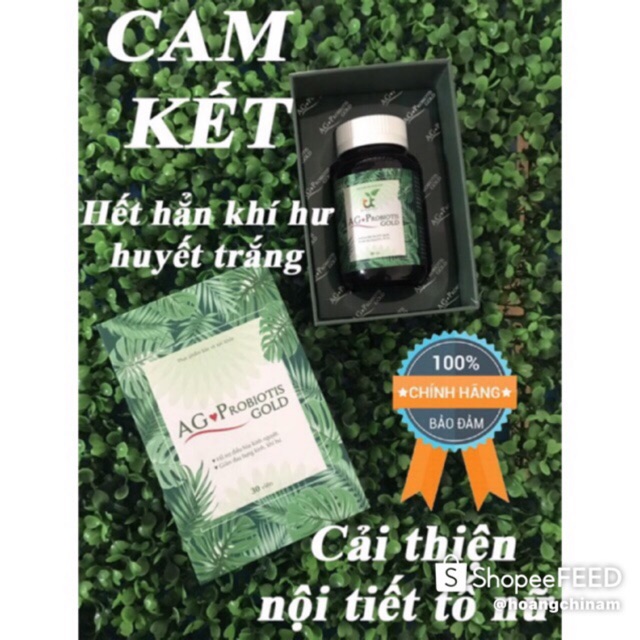 Ag Probiotic Gold Dứt Điểm Khí Hư - Huyết Trắng , Viêm, Khô Rát, Khó Chịu, Đau Ngứa Cải Thiện Nội Tiết Tố