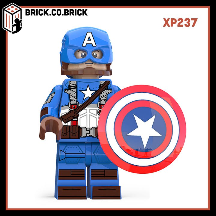 Captain America Đồ Chơi Lắp Ráp Minifigure Nhân Vật Non Lego Siêu Anh Hùng Marvel Avengers Đội Trưởng Mỹ KT1031