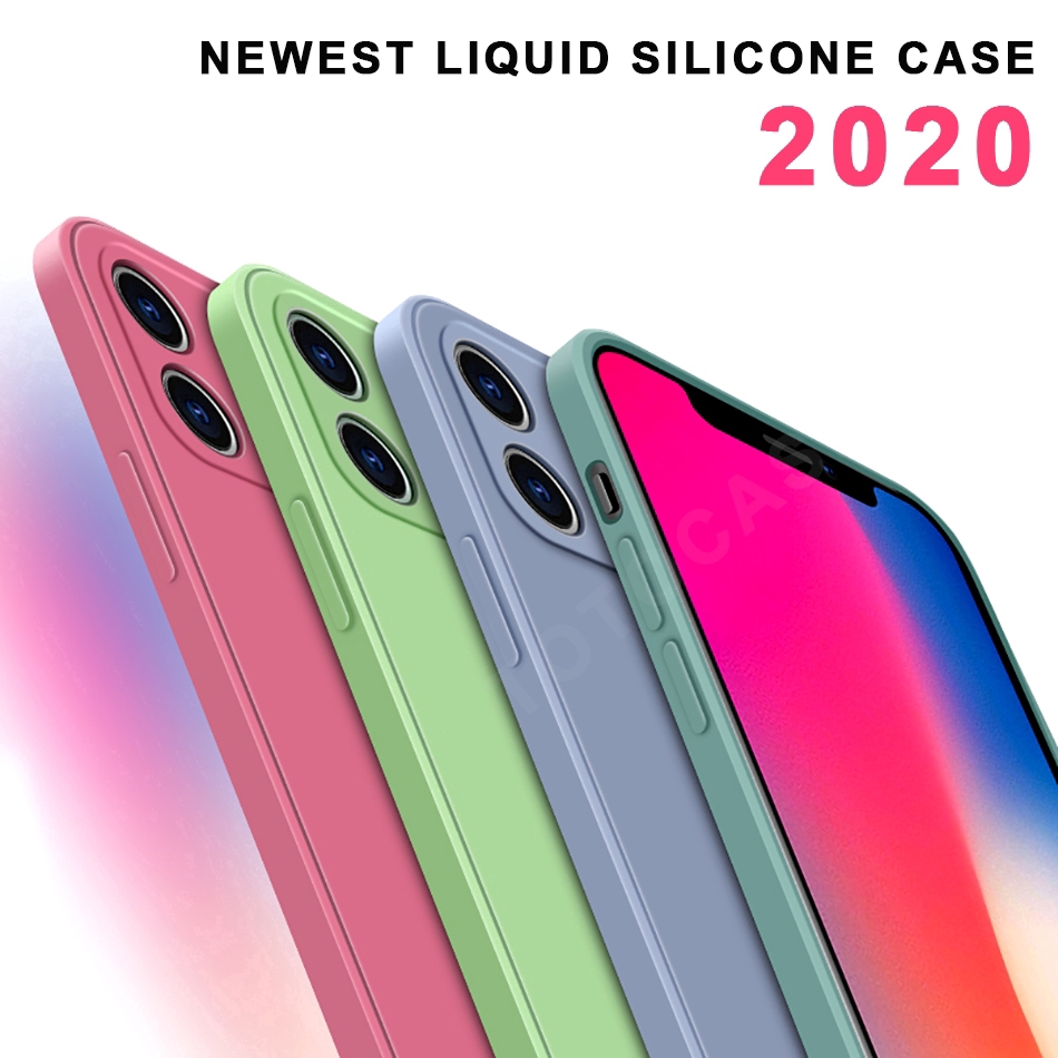 Ốp điện thoại silicon mềm màu trơn bảo vệ toàn diện camera cho iPhone 11 Pro Max X XS XR 6 7 8 6S Plus 7P 8P Plus | BigBuy360 - bigbuy360.vn