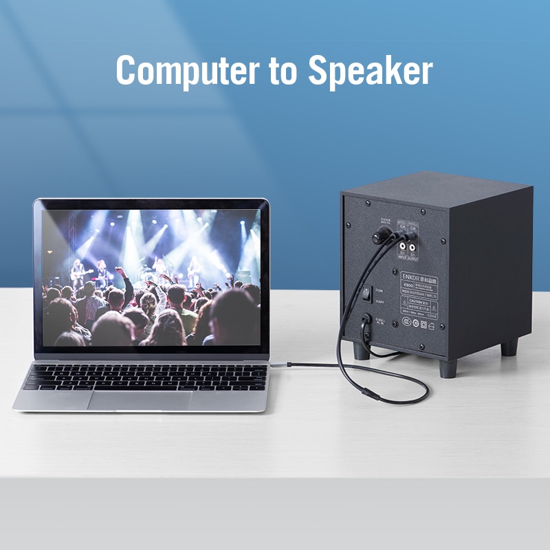 Dây Cáp Âm Thanh RCA Đầu Cắm 3.5mm Sang 2rca Aux Rca Tiện Dụng