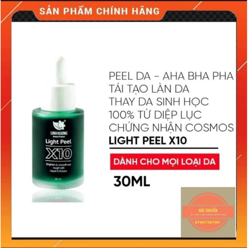 Light Peel x10 Linh Hương( thay da sinh học)tái tạo làn da Việt