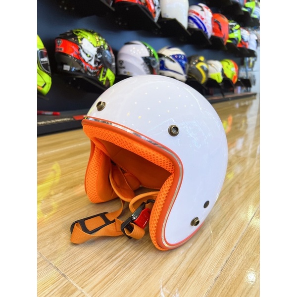 Mũ Bảo Hiểm Trùm Đầu 3/4 Cao Cấp Lót Theo Màu Nón