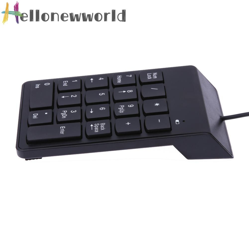 Hellonewworld New USB Mini 18-keys Num Pad Numeric Number Keypad Keyboard for Laptop Note