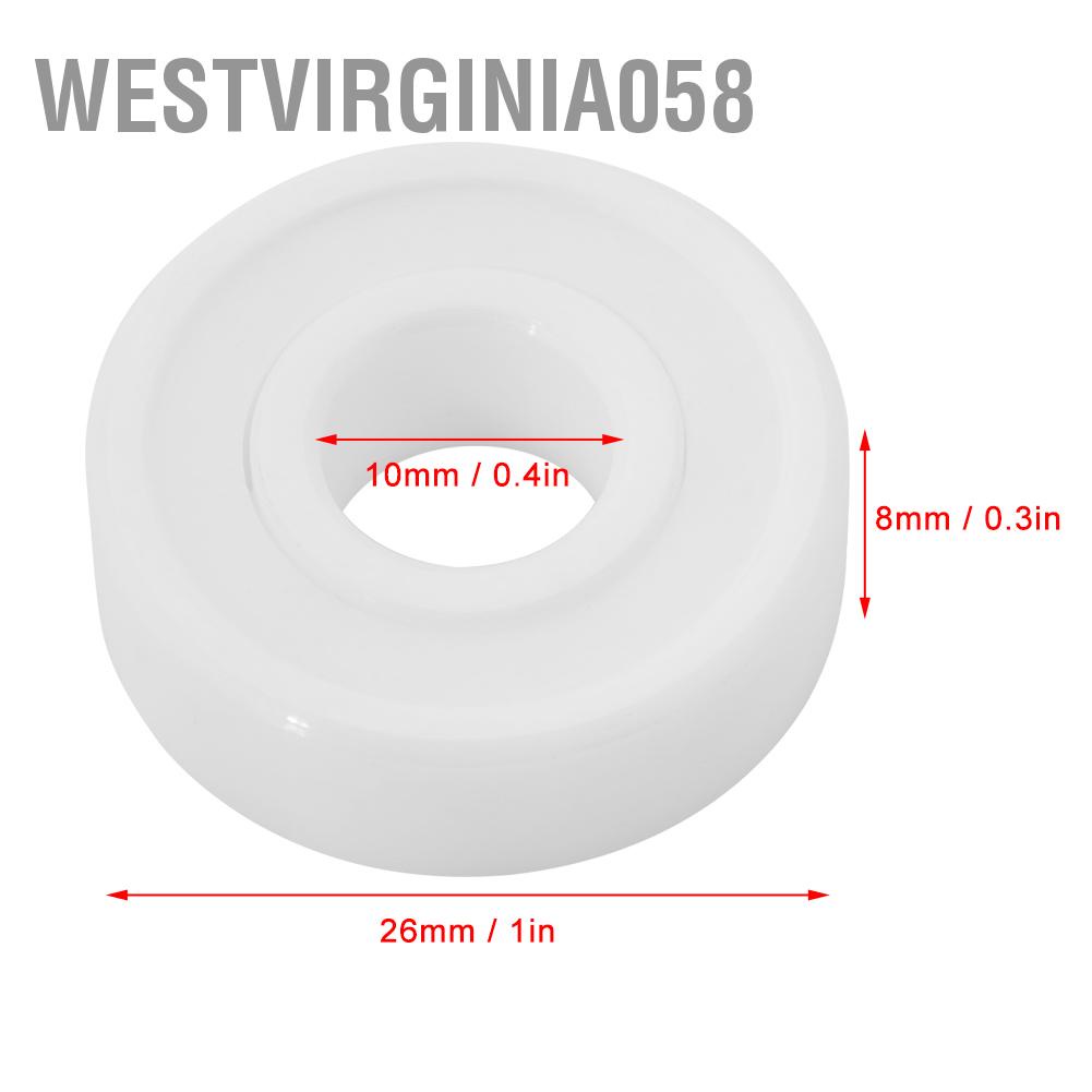 Có thể bán buôn Màu trắng ZrO2 hoàn toàn bằng gốm thu nhỏ Vòng bi 6000-2RS 10x26x8mm Westvirginia058 Hàng giao ngay