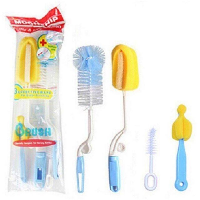 Bộ Cọ Bình Sữa Và Núm Ti Xoay 360 Độ / 5 Chi Tiết