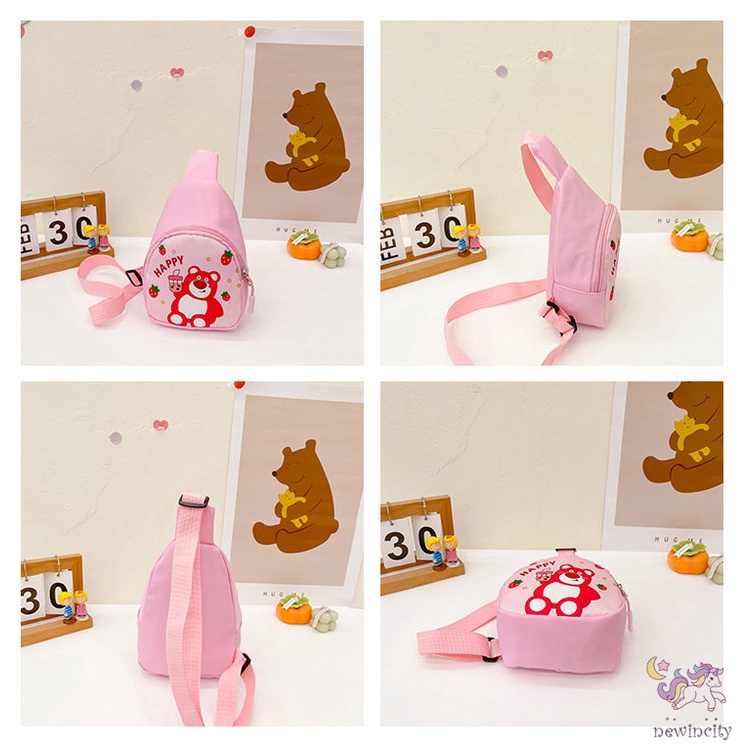 Túi Đeo Trước Ngực Vải Canvas Phong Cách Thời Trang Hàn Quốc Dành Cho Bé Trai Và Bé Gái