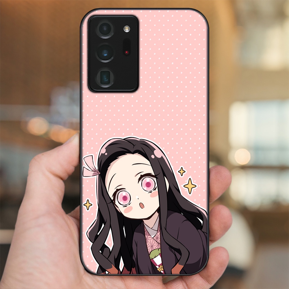 Ốp lưng Samsung Note 20 Ultra viền đen in hình Nezuko Kimetsu no Yaiba