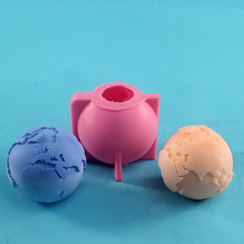Khuôn Silicon Hình Qủa Địa Cầu Làm Thủ Công, Handmade