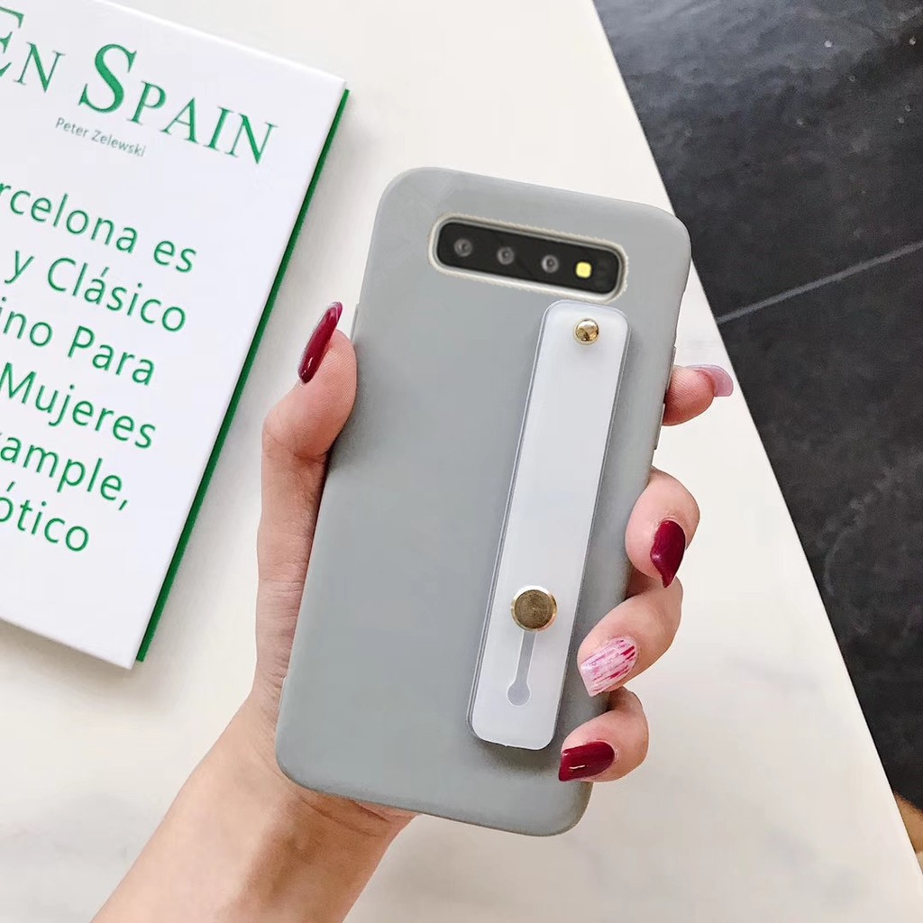 Ốp Điện Thoại Dẻo Phong Cách Hàn Quốc Kèm Giá Đỡ Ẩn Cho Samsung S20FE S21Plus S8 S9 S10 A54 A52 Note20 S23 / S22Ultra