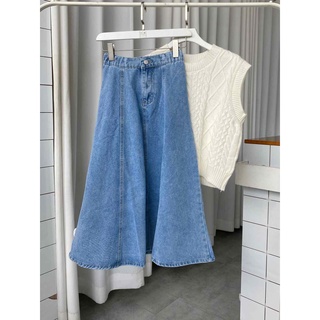 Chân váy maxi jean dáng xoè - V737