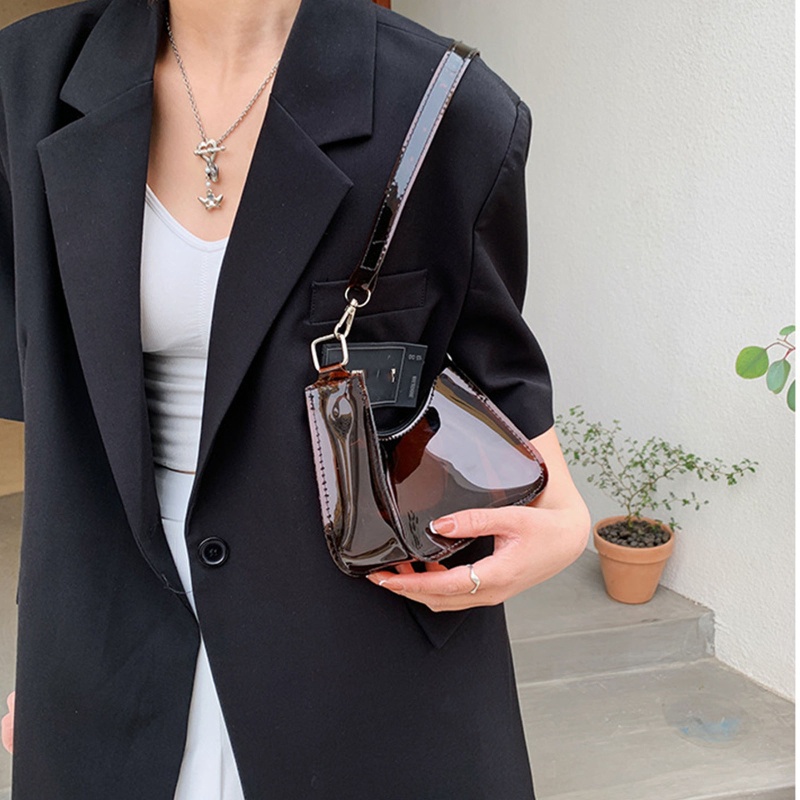 Túi Xách Trong Suốt Màu Trơn Phong Cách Vintage Thời Trang Cho Nữ
