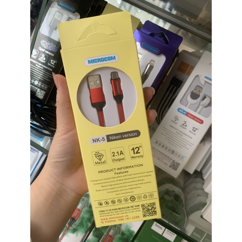 (sạc androi micro) Dây sạc microcom nk5
