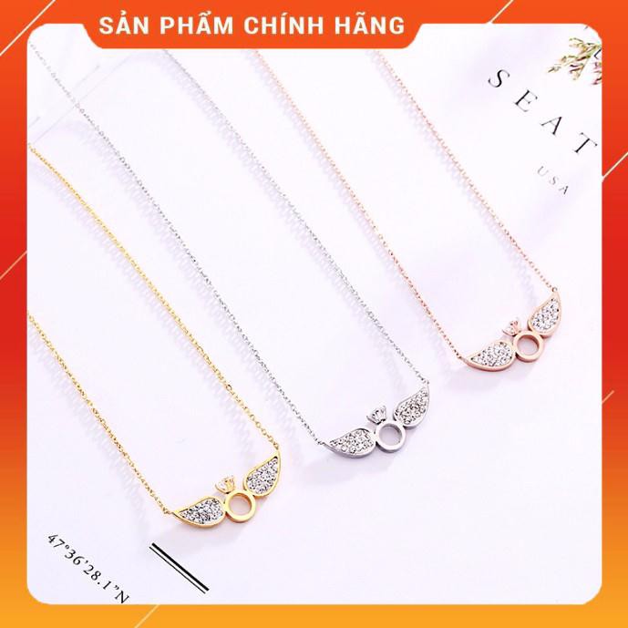 DÂY CHUYỀN TITAN CAO CẤP ĐÔI CÁNH 3 MÀU THỜI TRANG PHONG CÁCH THÁI