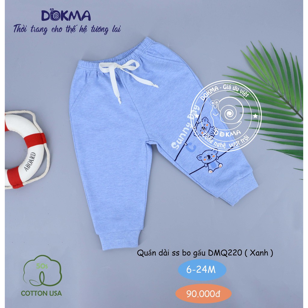 Dokma - Quần dài bo gấu BT+BG 6-24M DMQ220