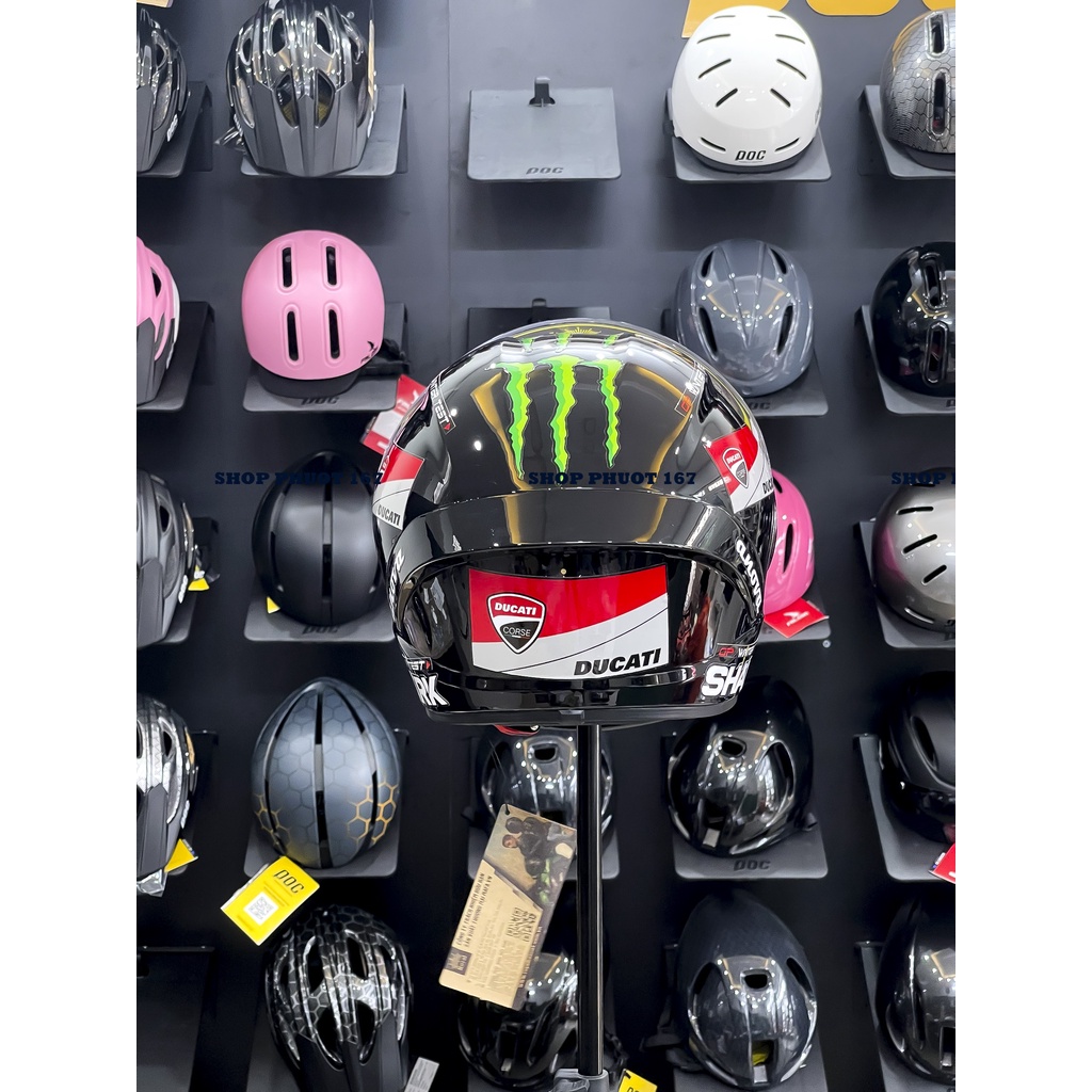 ( Kính Titan) NÓN BẢO HIỂM FULLFACE 2 KÍNH ROYAL M266 LÊN TEM SHARK DUCATI CHÍNH HÃNG