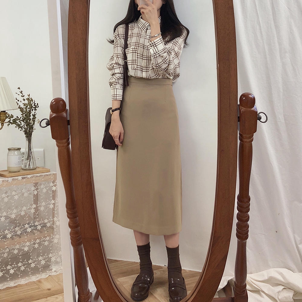 Chân Váy Dài Lưng Cao Màu Trơn 2674326743 | BigBuy360 - bigbuy360.vn