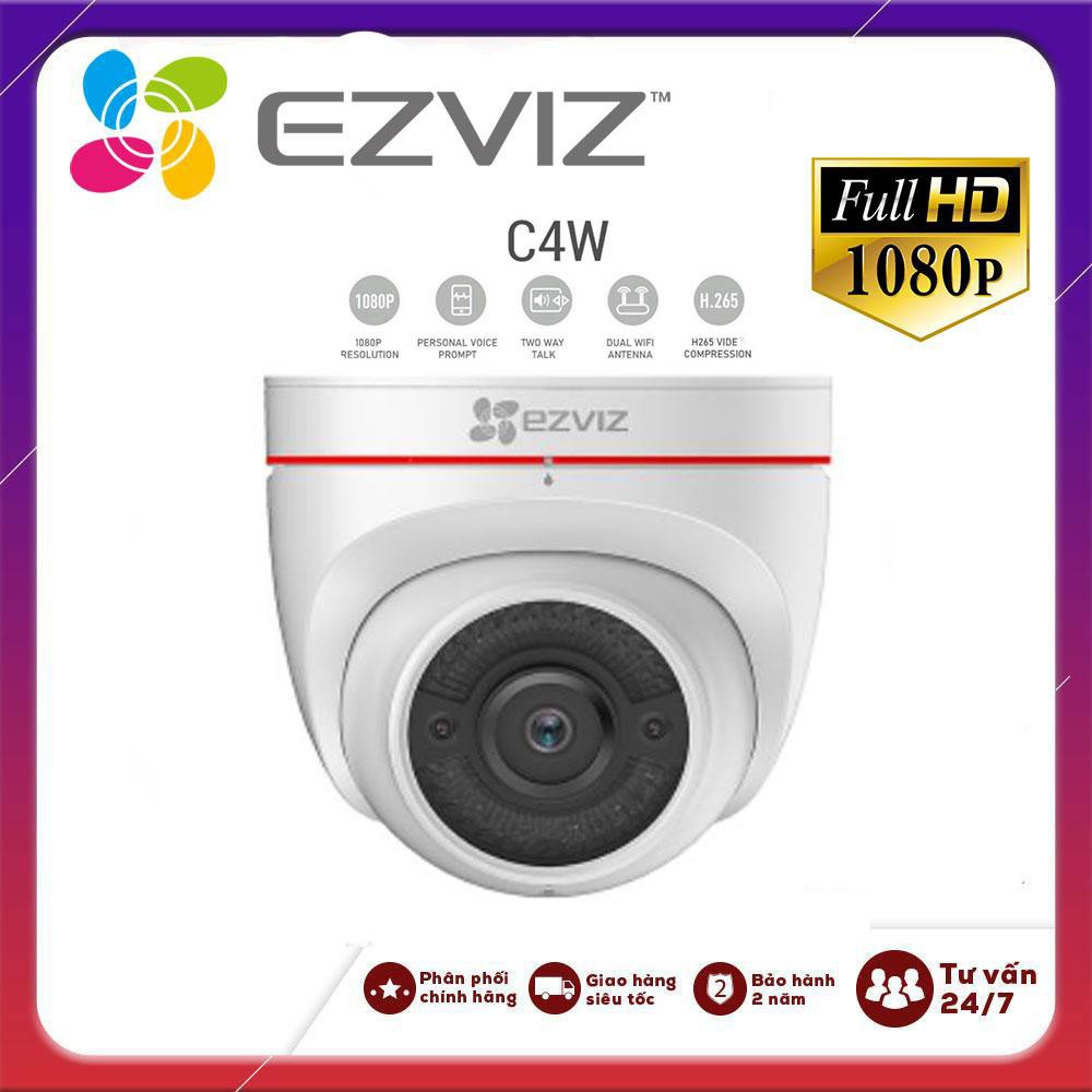 Camera wifi ngoài trời thông minh EZVIZ C4W CS-CV228-A0-3C2WFR - Full-HD 1080p , kèm thẻ nhớ 32GB/64GB/128GB | BigBuy360 - bigbuy360.vn