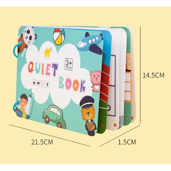 Học liệu bóc dán Montessori 10 trang chủ đề tiếng anh cho bé