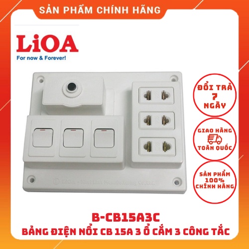 BẢNG ĐIỆN NỔI - TAPLO CB BẢO VỆ 15A KÈM Ổ CẮM VÀ CÔNG TẮC CHỐNG CHÁY