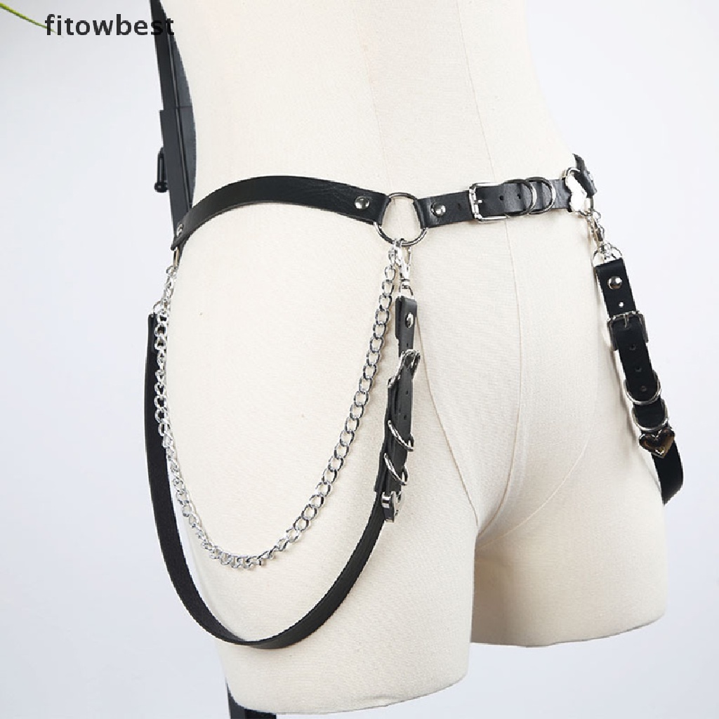 Dây Đeo Thắt Lưng Giả Da Phong Cách Gothic Punk Cá Tính Dành Cho Nữ