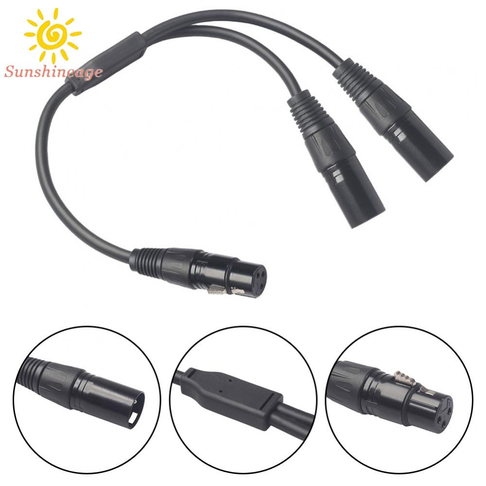 SUNAGE- ~3 Pin XLR Female to Dual XLR Male Microphone Cable Y Splitter Audio Cord 30cm【SUNAGE-HOT Fashion】