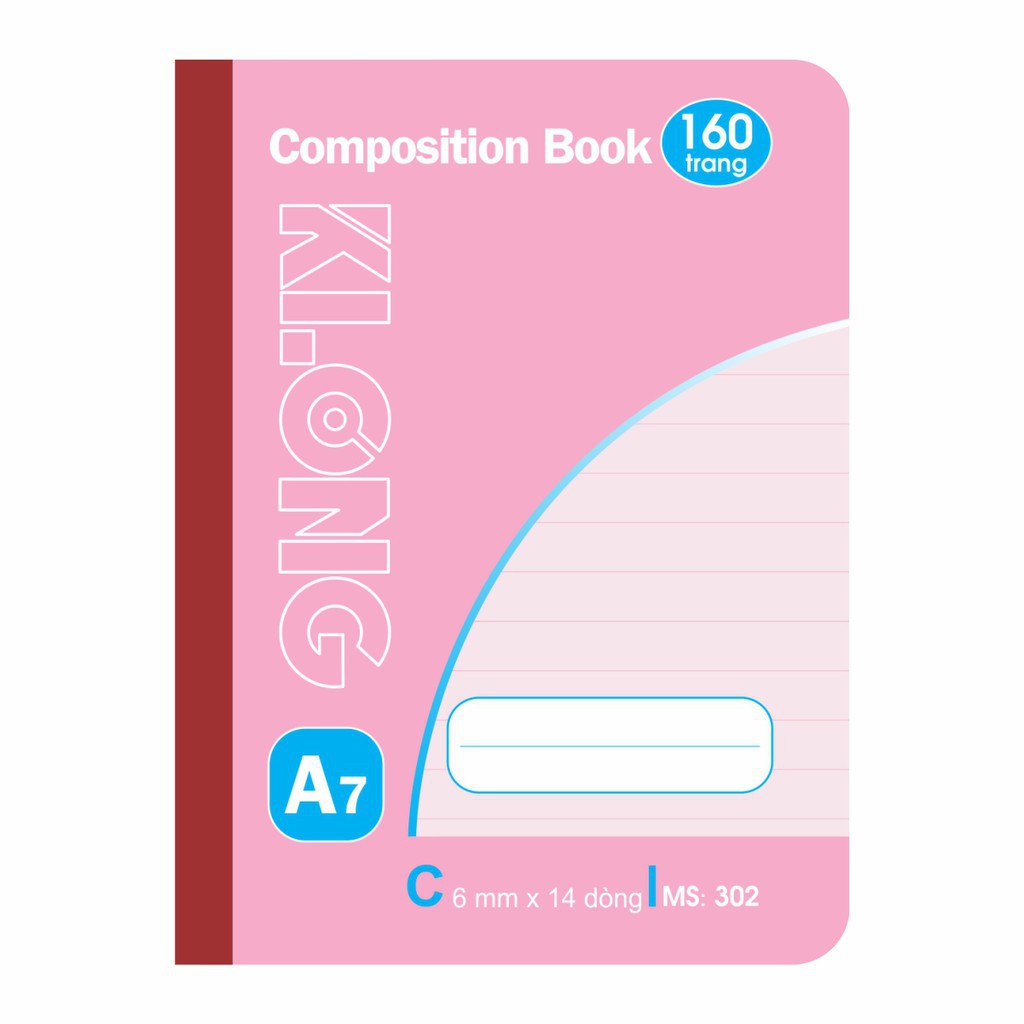 Sổ may dán gáy Klong A7 - 160 trang; MS 302 - khách sỉ ib