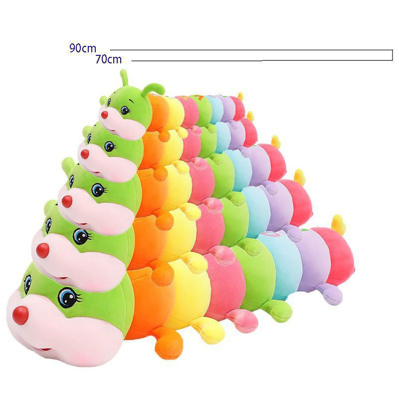 Gối Ôm Nhồi Bông Hình Con Sâu Nhiều Màu Sắc