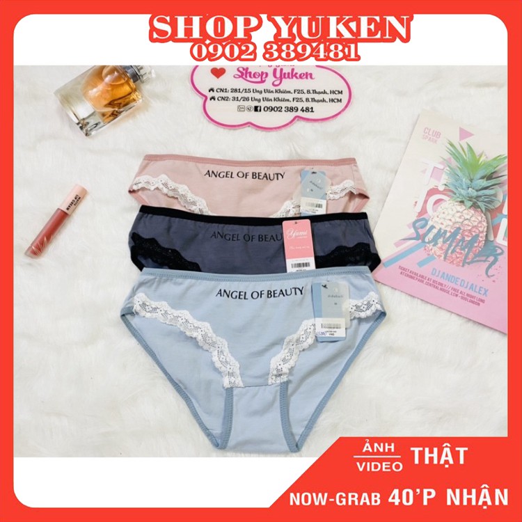 ♥️ SHOP UY TÍN ♥️ [Quần Lót Nữ ]Quần lót Cotton Phối Ren Angel OF Beauty Quần Xuất Khẩu Xịn