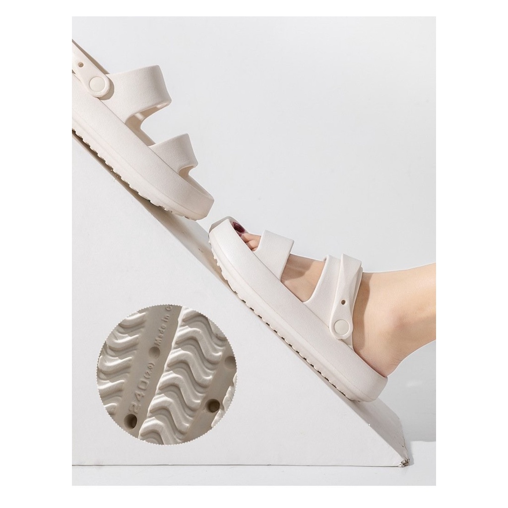 Dép Sandal Nữ Đế Bánh Mỳ Chất EVA Cao 3cm,Giày Sandal Học Sinh Mẫu Mới 2022