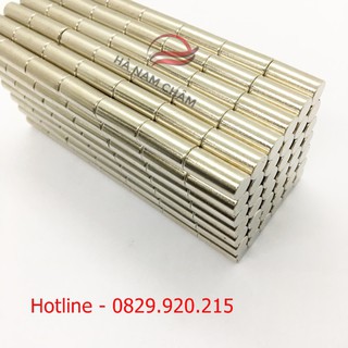 10 viên nam châm phi 7mm dài 15mm mạ nikel