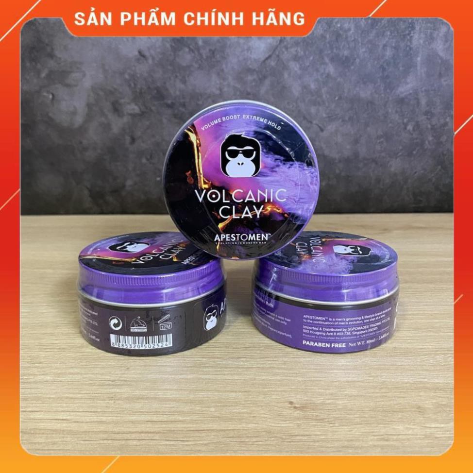 [Giá Hủy Diệt – Chính Hãng] Sáp vuốt tóc Volcanic Clay + Tặng Lược + Xịt Dưỡng Tạo Phồng Reuzel Tonic 20ml | Apestomen