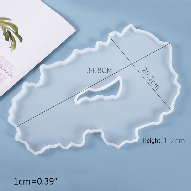 Khuôn silicone làm khay đĩa đựng trái cây epoxy resin pha lê DIY tiện lợi