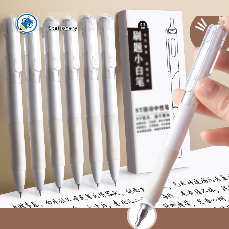 Bút Bi Mực Trắng Cỡ Nhỏ Ngòi 0.5mm Tiện Dụng Cho Văn Phòng / Trường Học