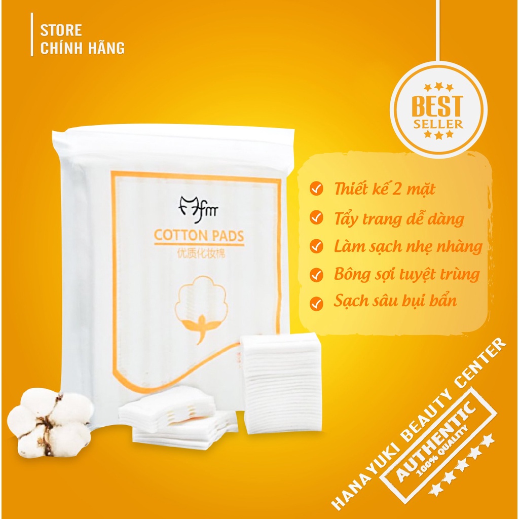 Buôn sỉ-Bông tẩy trang mèo 222 miếng - cotton pads dày dặn 3 lớp bản chính hãng - Hanayuki Asia