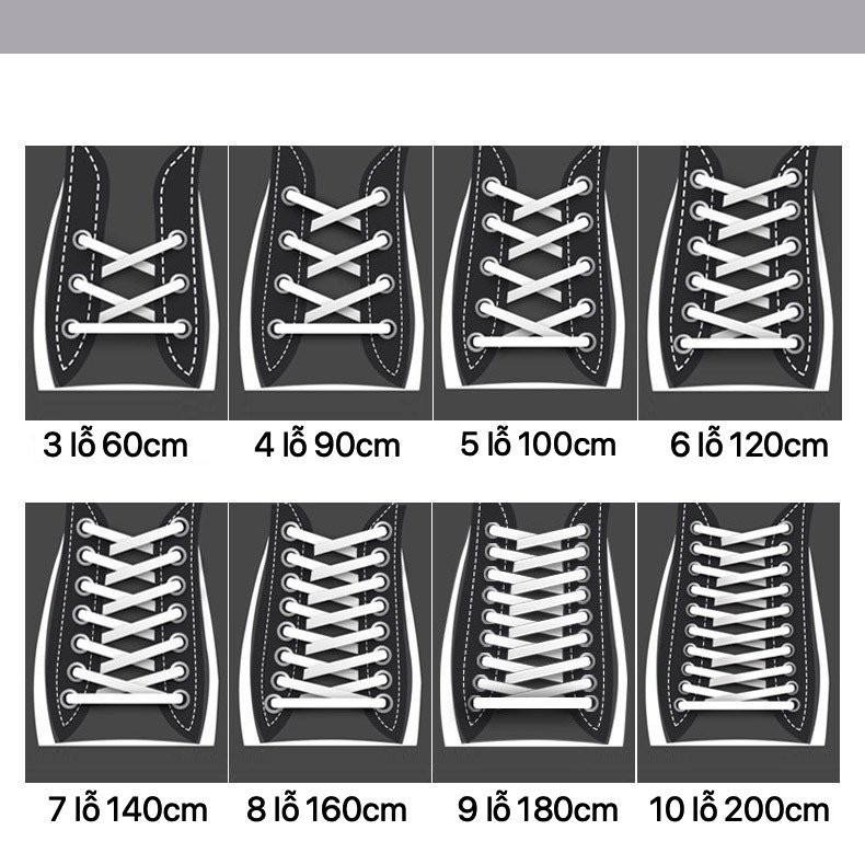 (140Cm) Một Cặp - Hai Dây Giày Bản Dẹp Bảng 1 - Vani Store