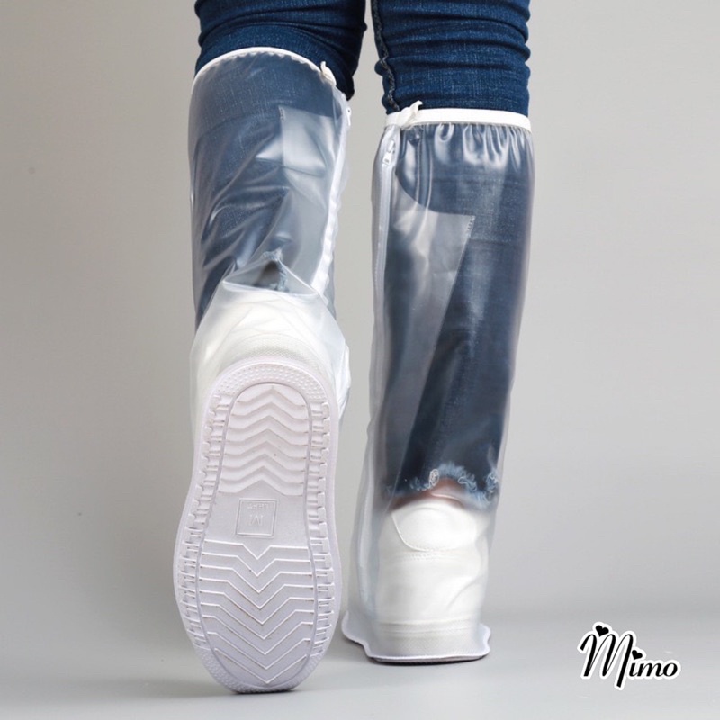 Giày đi mưa nam nữ loại dài 40cm chất liệu nhựa PVC cao cấp dày, áo mưa giày chống trơn trượt