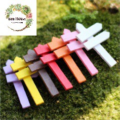 Bảng tên đường nhiều màu- Phụ kiện tiểu cảnh trang trí cây cảnh để bàn làm việc, terrarium