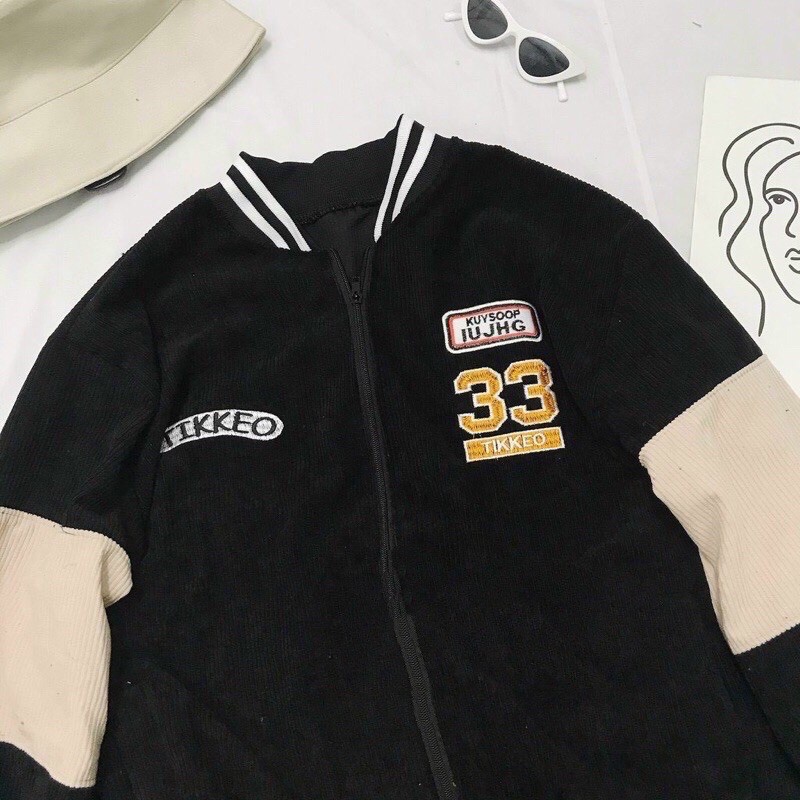 FREESHIP 50K - Áo Khoác Bóng Chày Thêu Chữ , Logo Form Rộng Thu Đông Unisex-AKNHUNGHINH33