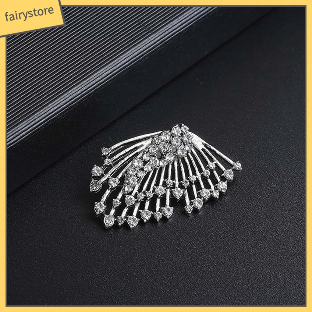 1 Đôi Bông Tai Hình Đôi Cánh Đính Đá Lấp Lánh Phong Cách Retro Dành Cho Nữ