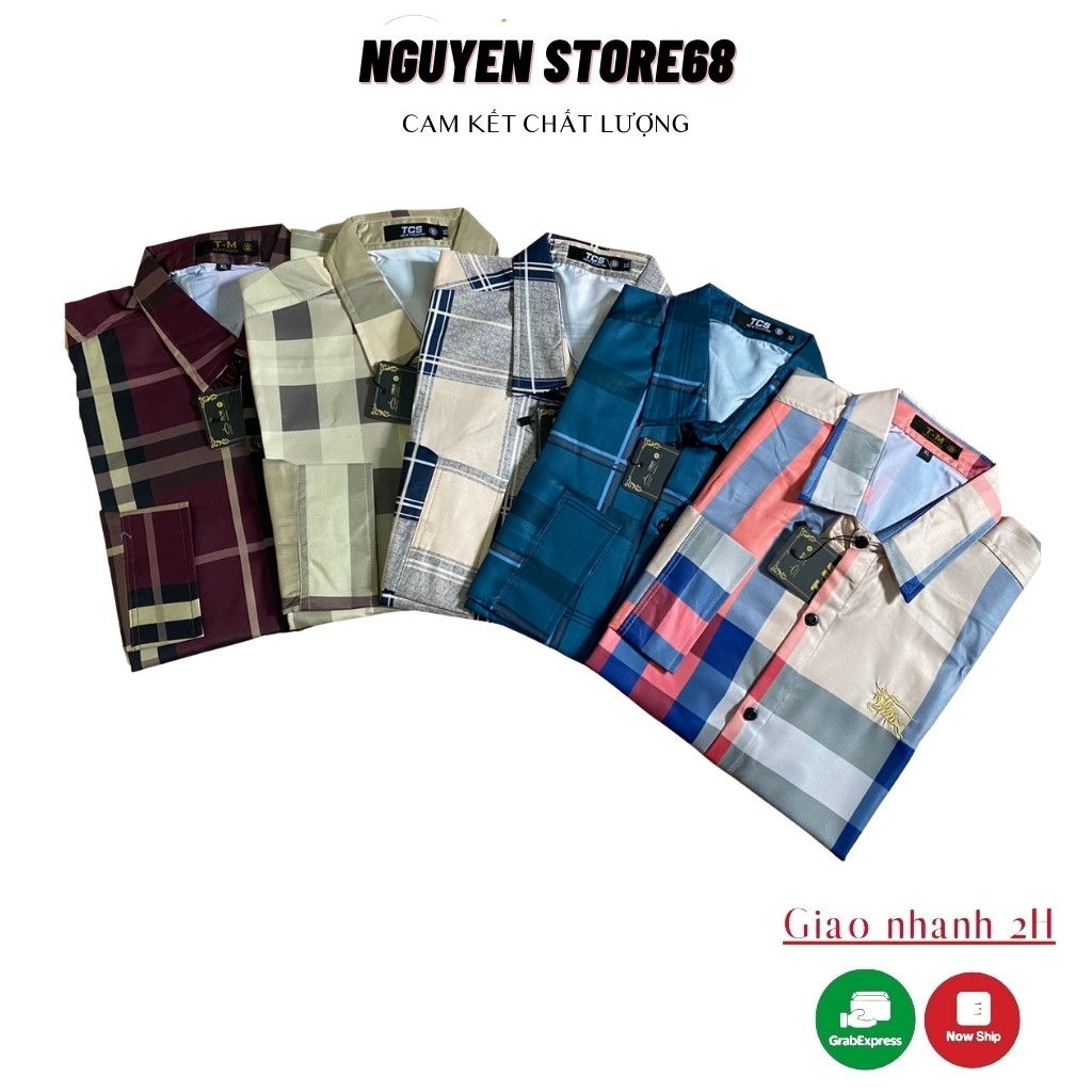 [CHẤT ĐẸP] ÁO SƠ MI CARO CAO CẤP DÀI TAY - CHẤT LIỆU LỤA THÔ CAO CẤP, CO GIÃN DẦY DẶN, MỀM MỊN, THẤM HÚT MỒ HÔI | BigBuy360 - bigbuy360.vn