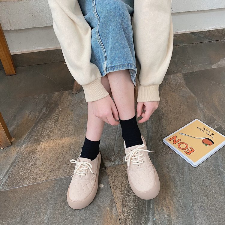 [ Mã 66CBSALE giảm 30K đơn 200K] Giày Nữ Đế Dày Họa Tiết Caro Thời Trang Phong Cách | BigBuy360 - bigbuy360.vn