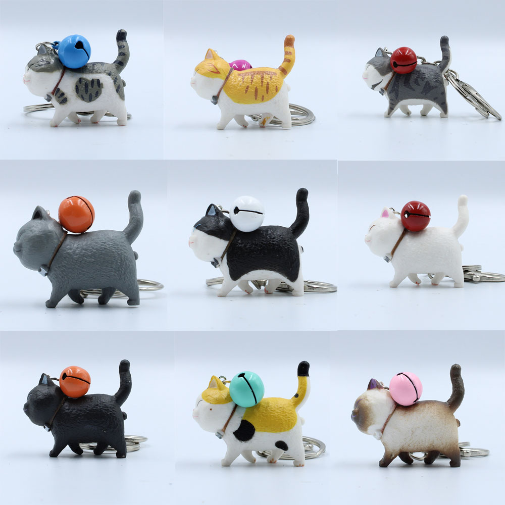 CHARMS Móc Khóa Kim Loại Hình Mèo Xinh Xắn