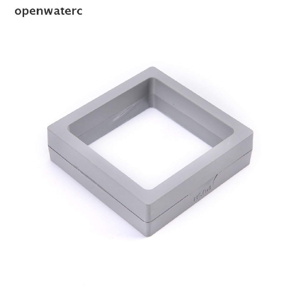 openwaterc PE Film Brooch Coin Gems Jewelry Dustproof Suspended Floating Ring Storage Box vn