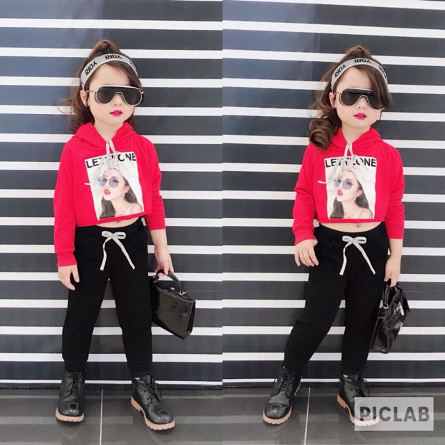 Sét thể thao hodie croptop