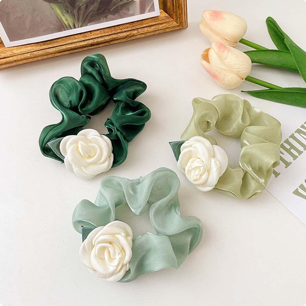 Dây Cột Tóc Bằng Lụa Cỡ Lớn In Họa Tiết Hoa Thời Trang Mùa Hè Xinh Xắn Cho Nữ VANES1