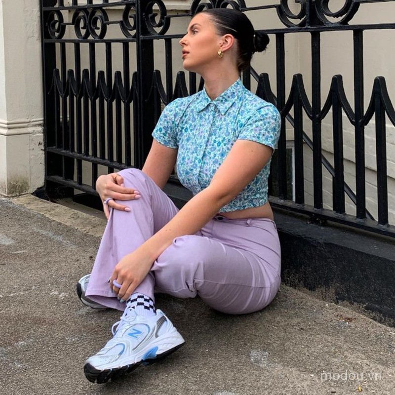 Áo sơ mi in hoa dáng ôm thời trang mùa hè dành cho nữ